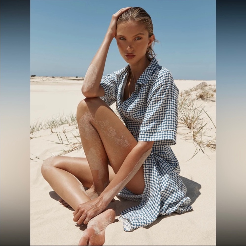 DISSH Blue and White Checkered Dress